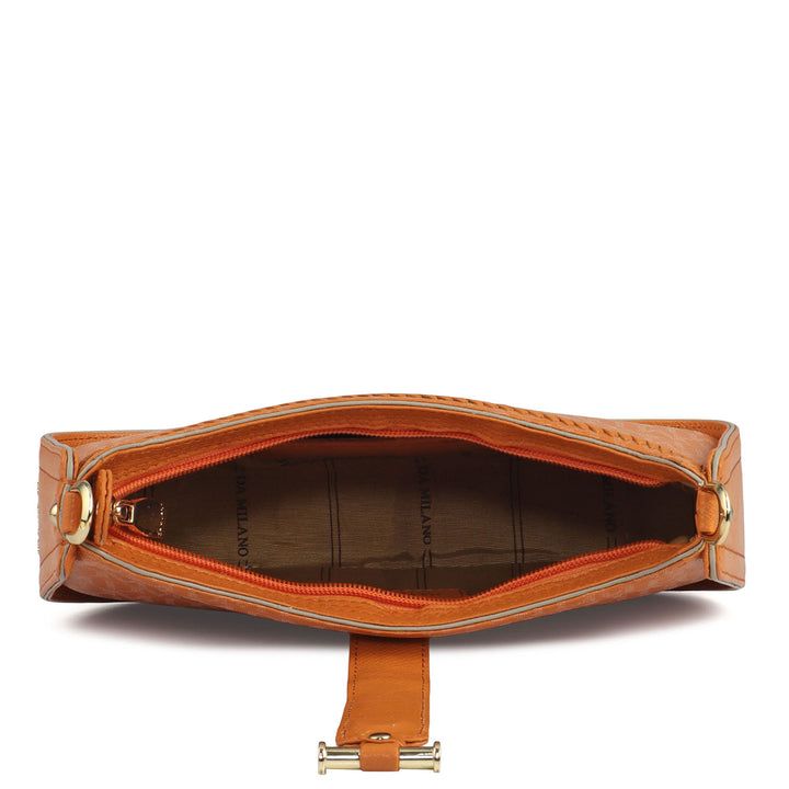 Monogram Franzy Leather Baguette - Flame