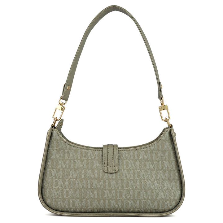 Monogram Franzy Leather Baguette - Stone Grey