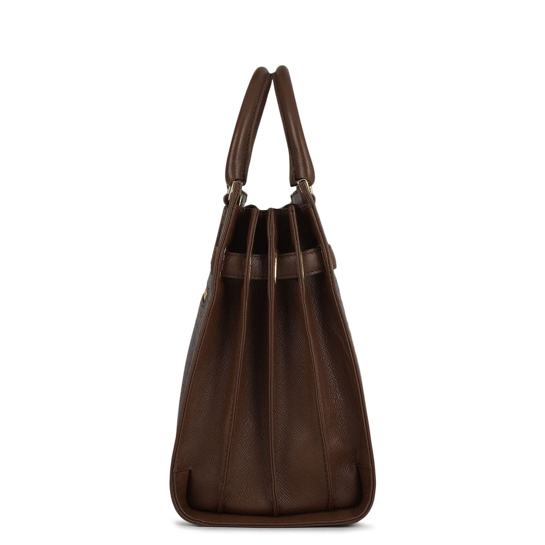 Large Croco Franzy Leather Satchel - Date