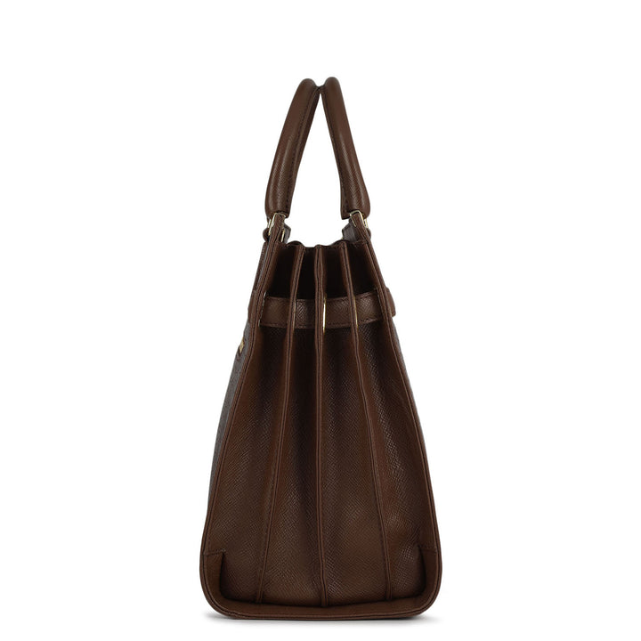 Large Croco Franzy Leather Satchel - Date