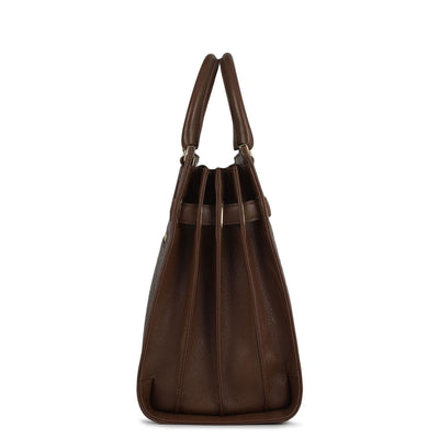 Large Croco Franzy Leather Satchel - Date