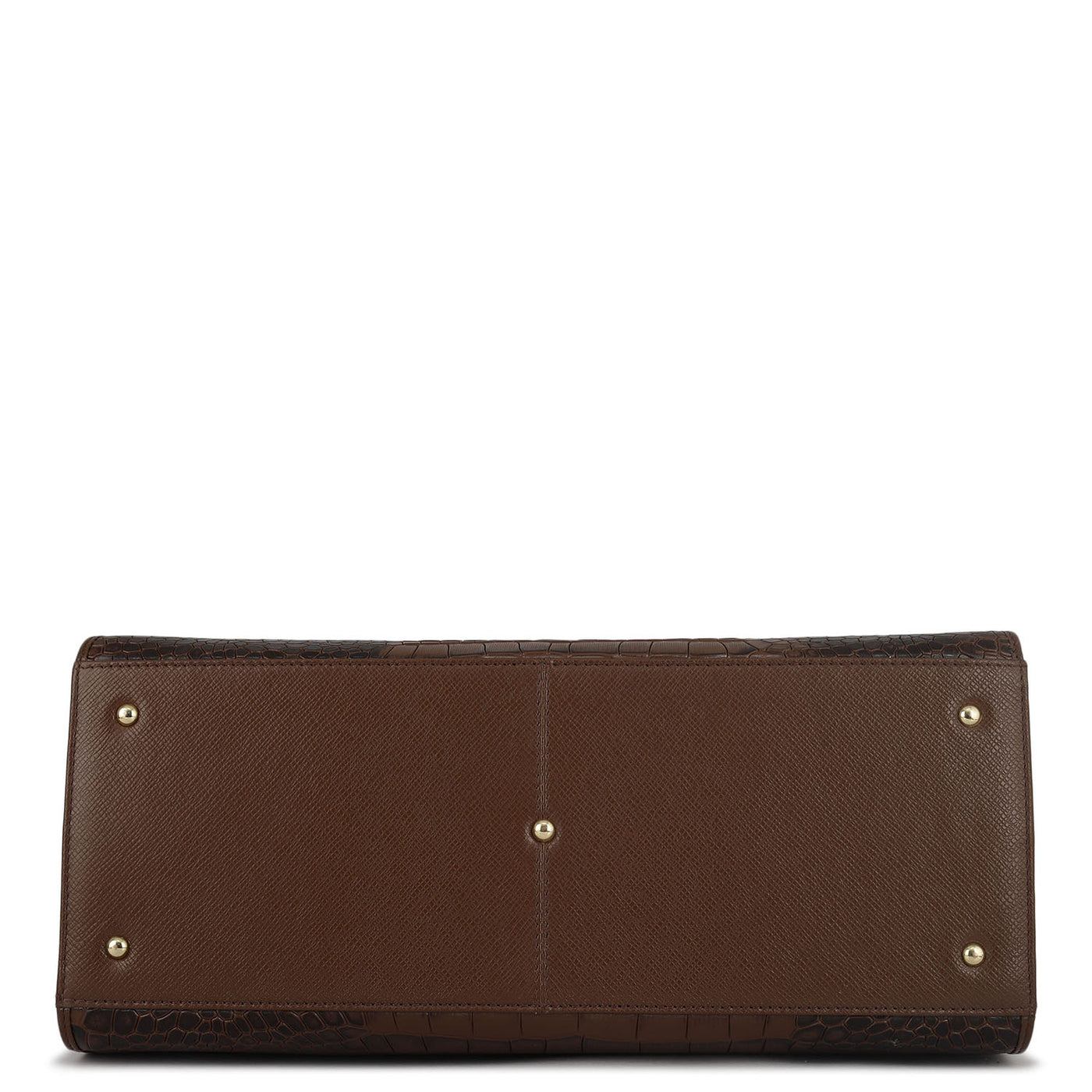 Large Croco Franzy Leather Satchel - Date