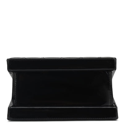Small Patent Leather Satchel-Black