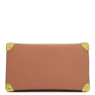 Small Wax Leather Satchel Bag - Terracotta