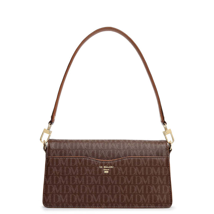 Small Monogram Leather Baguette - Walnut