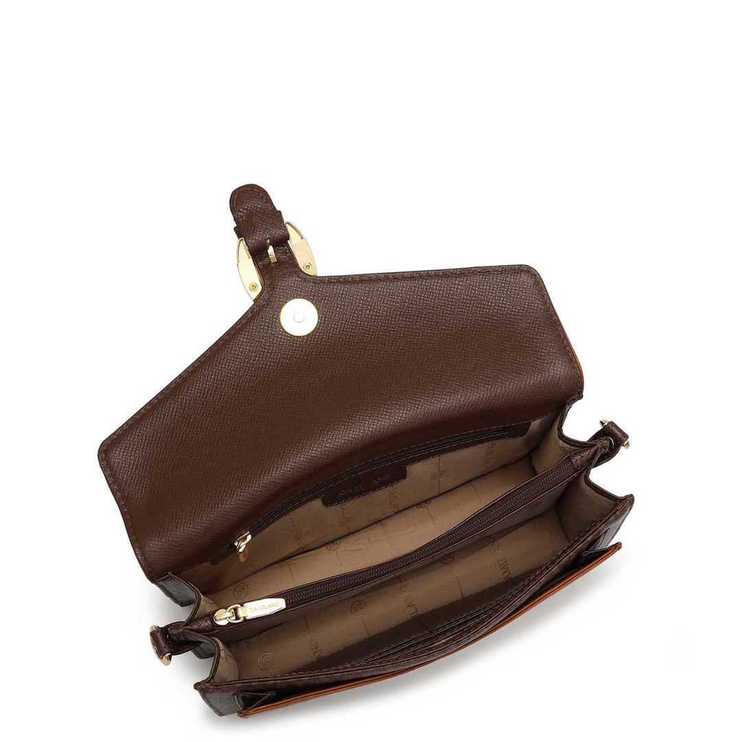 Small Monogram Leather Baguette - Walnut