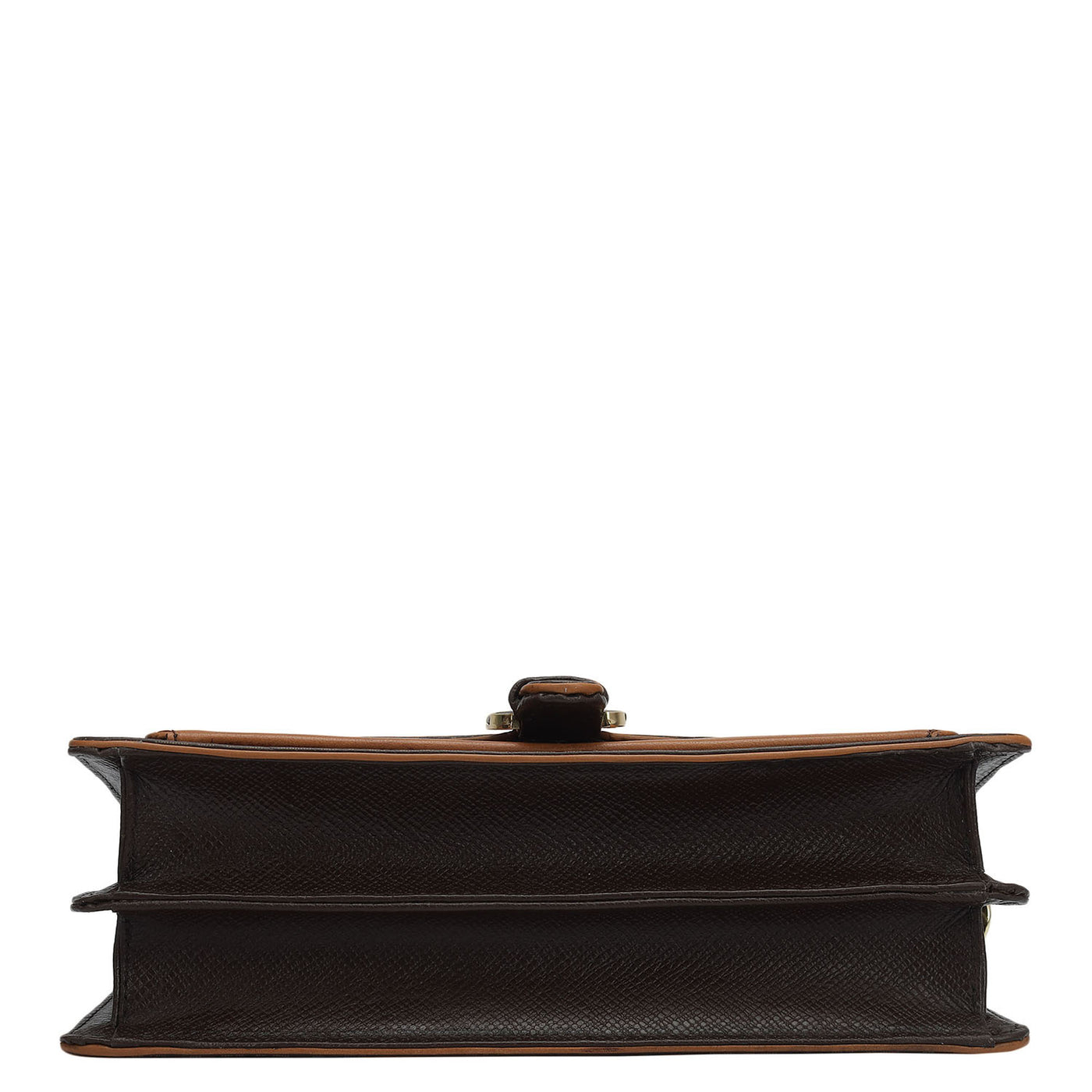 Small Monogram Plain Leather Baguette  - Chocolate