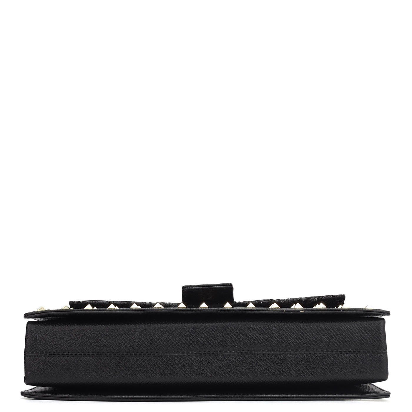 Small Floral Franzy Leather Baguette - Black