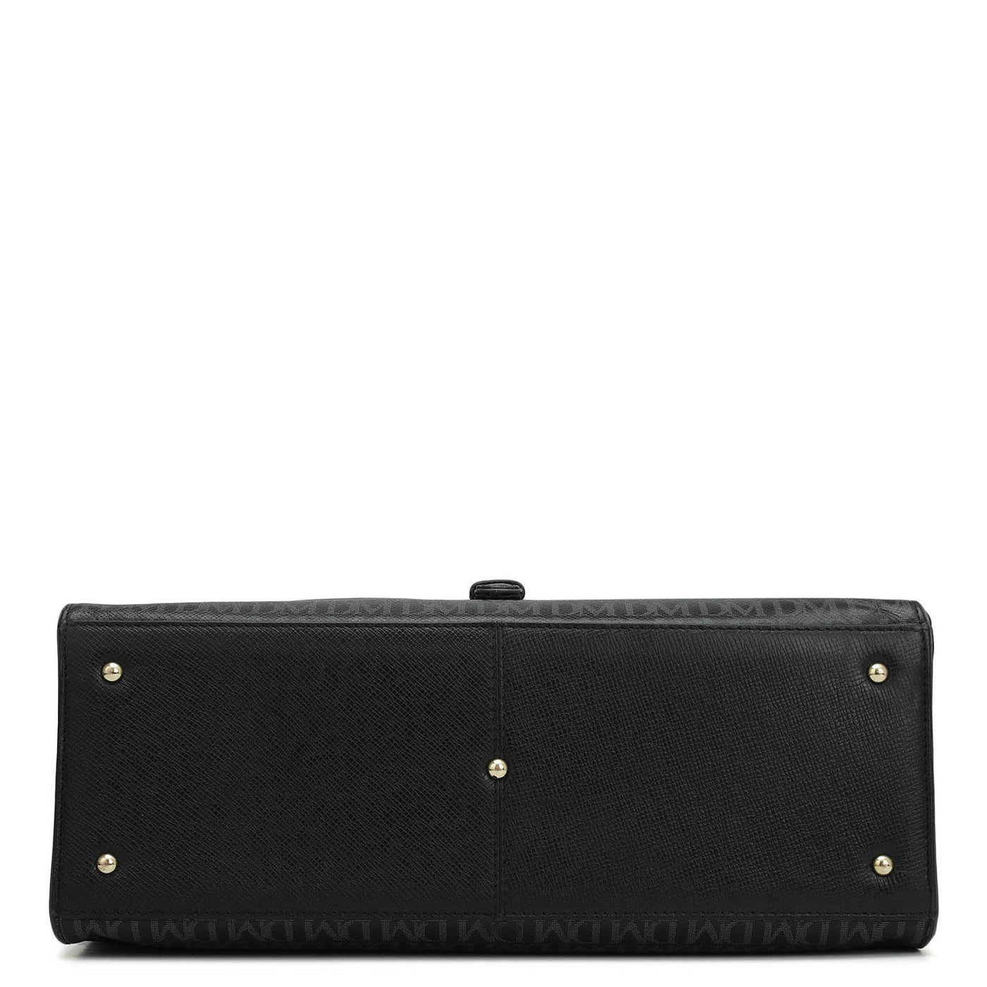 Medium Monogram Plain Leather Satchel - Black