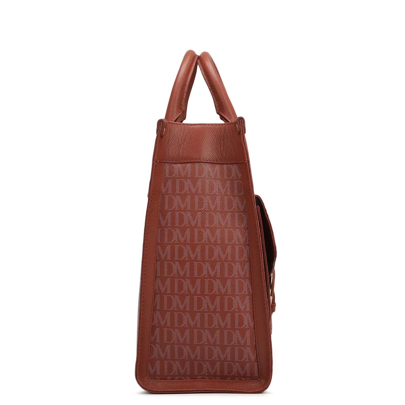 Medium Monogram Franzy Leather Satchel - Brick