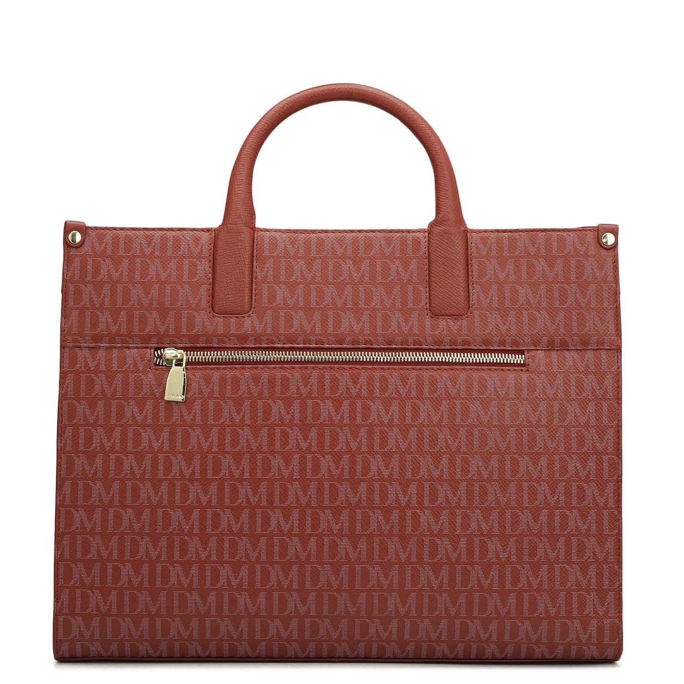 Medium Monogram Franzy Leather Satchel - Brick
