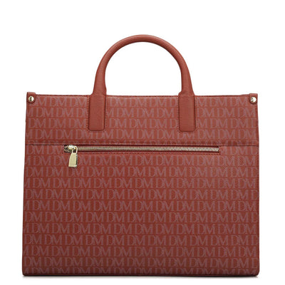 Medium Monogram Franzy Leather Satchel - Brick