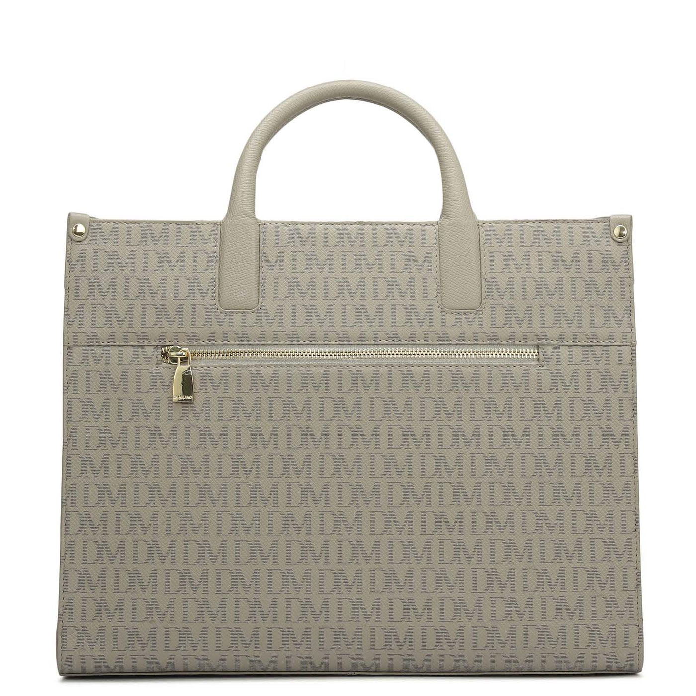 Medium Monogram Franzy Leather Satchel - Chalk