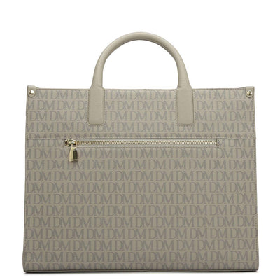 Medium Monogram Franzy Leather Satchel - Chalk