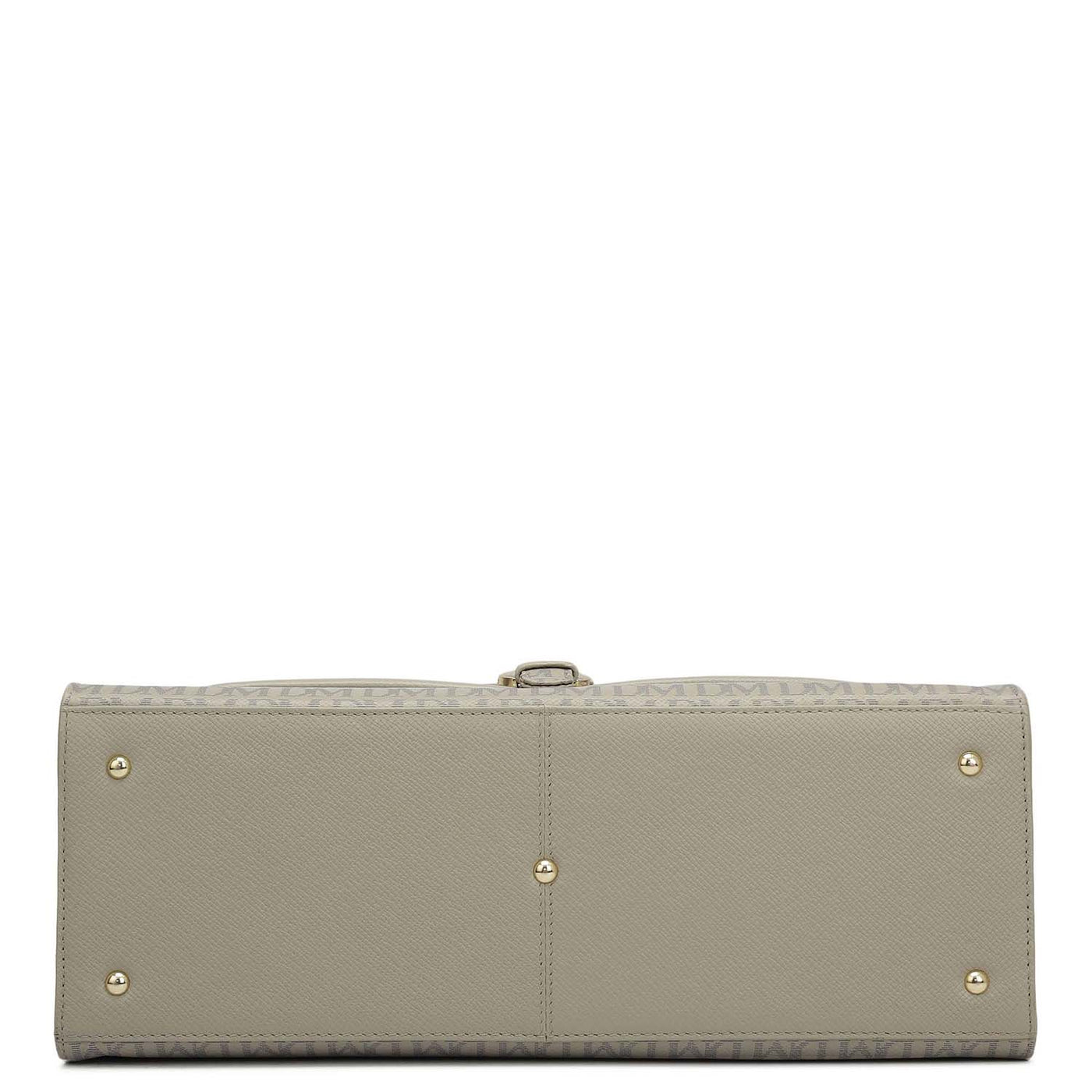 Medium Monogram Franzy Leather Satchel - Chalk