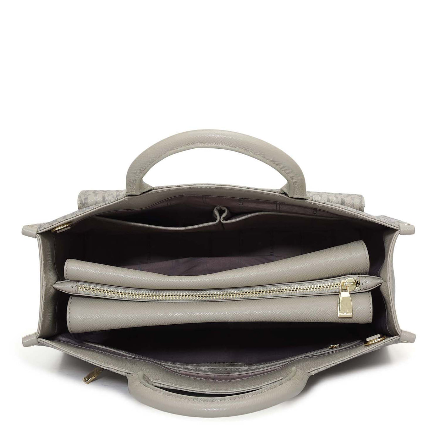 Medium Monogram Franzy Leather Satchel - Chalk