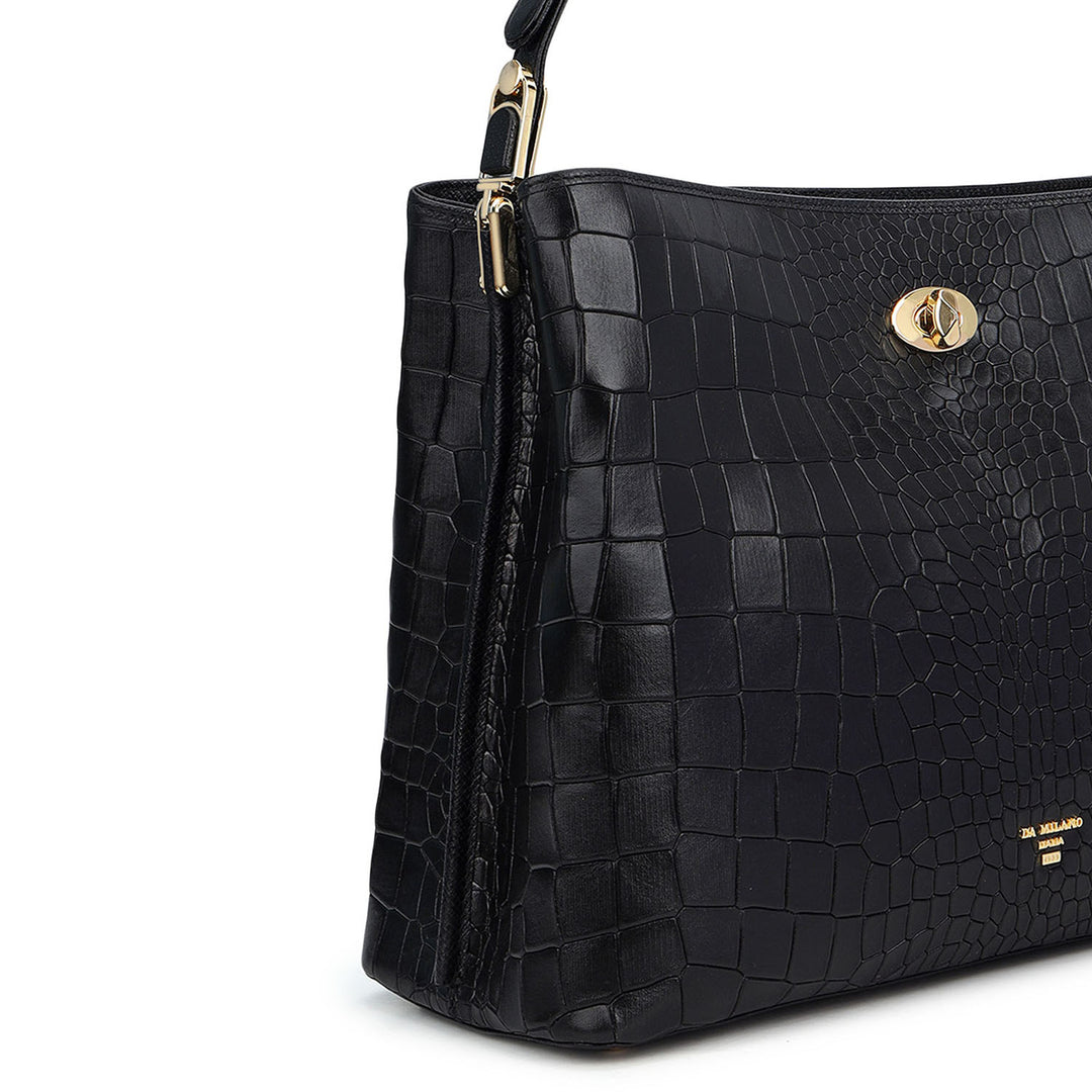 Classic Shoulder Bag (M) - Black