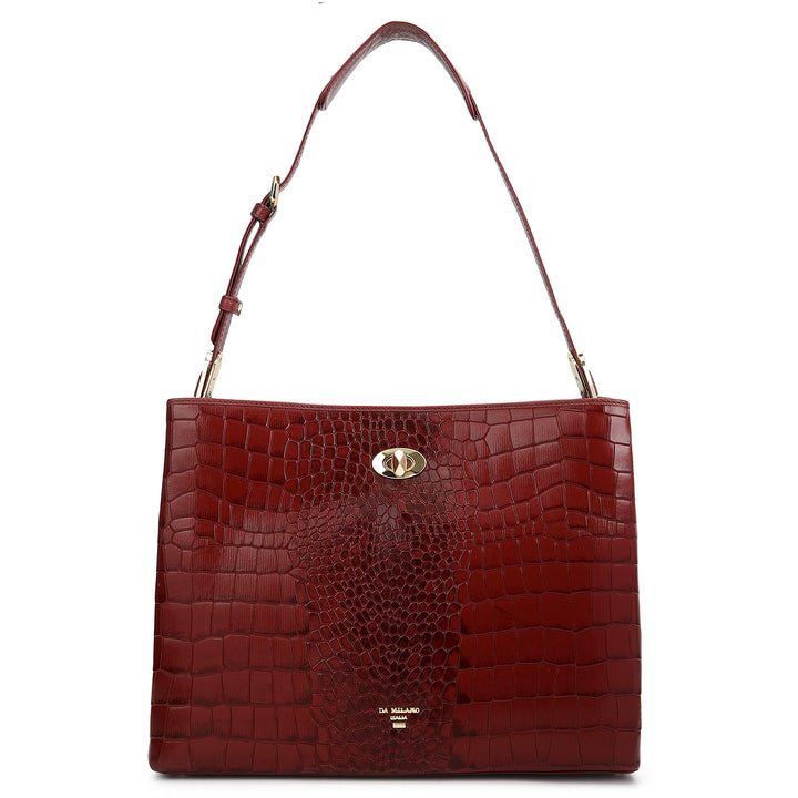 Classic Shoulder Bag (M) - Cherry
