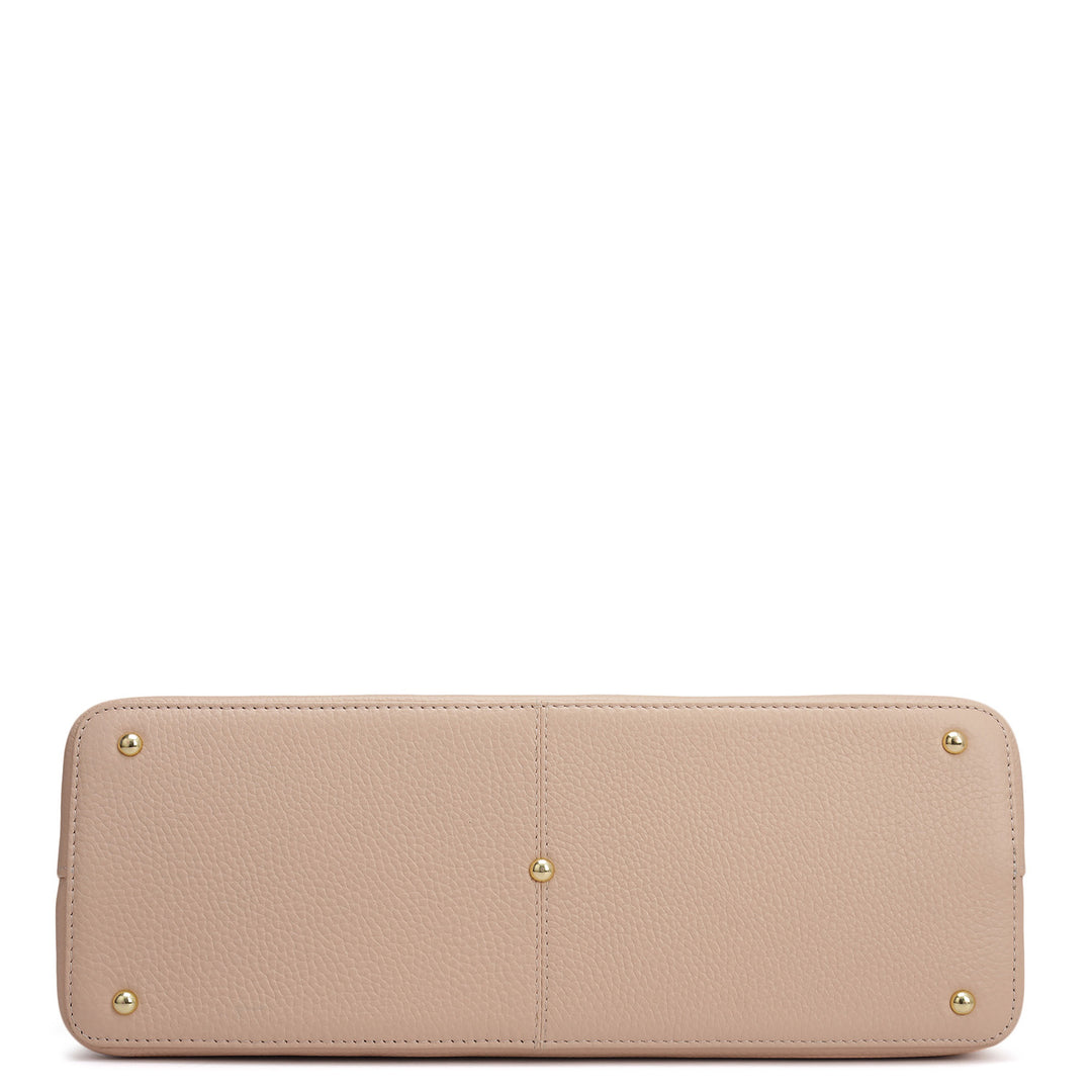 Medium Wax Leather Shoulder Bag - Feather