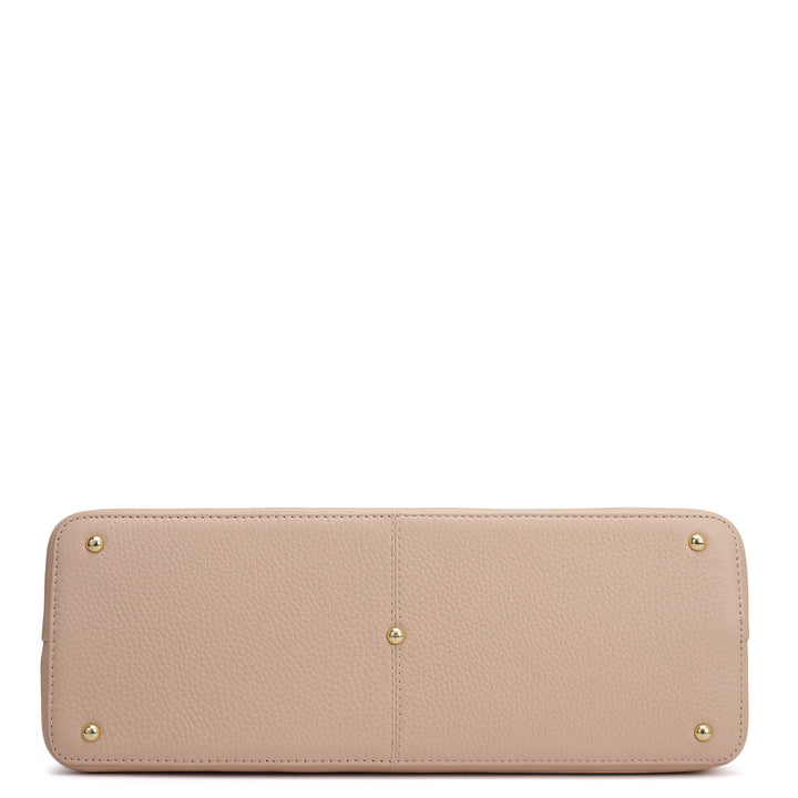 Medium Wax Leather Shoulder Bag - Feather