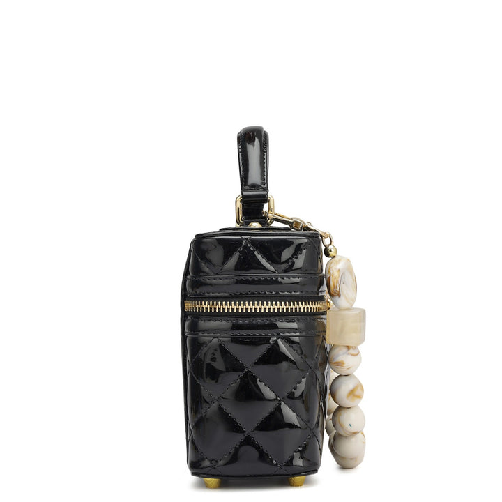 Small Patent Leather Satchel - Black