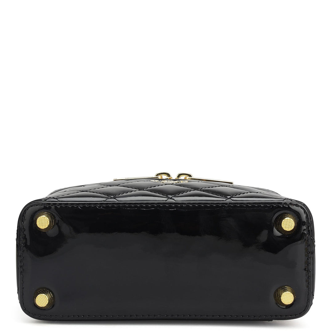 Small Patent Leather Satchel - Black