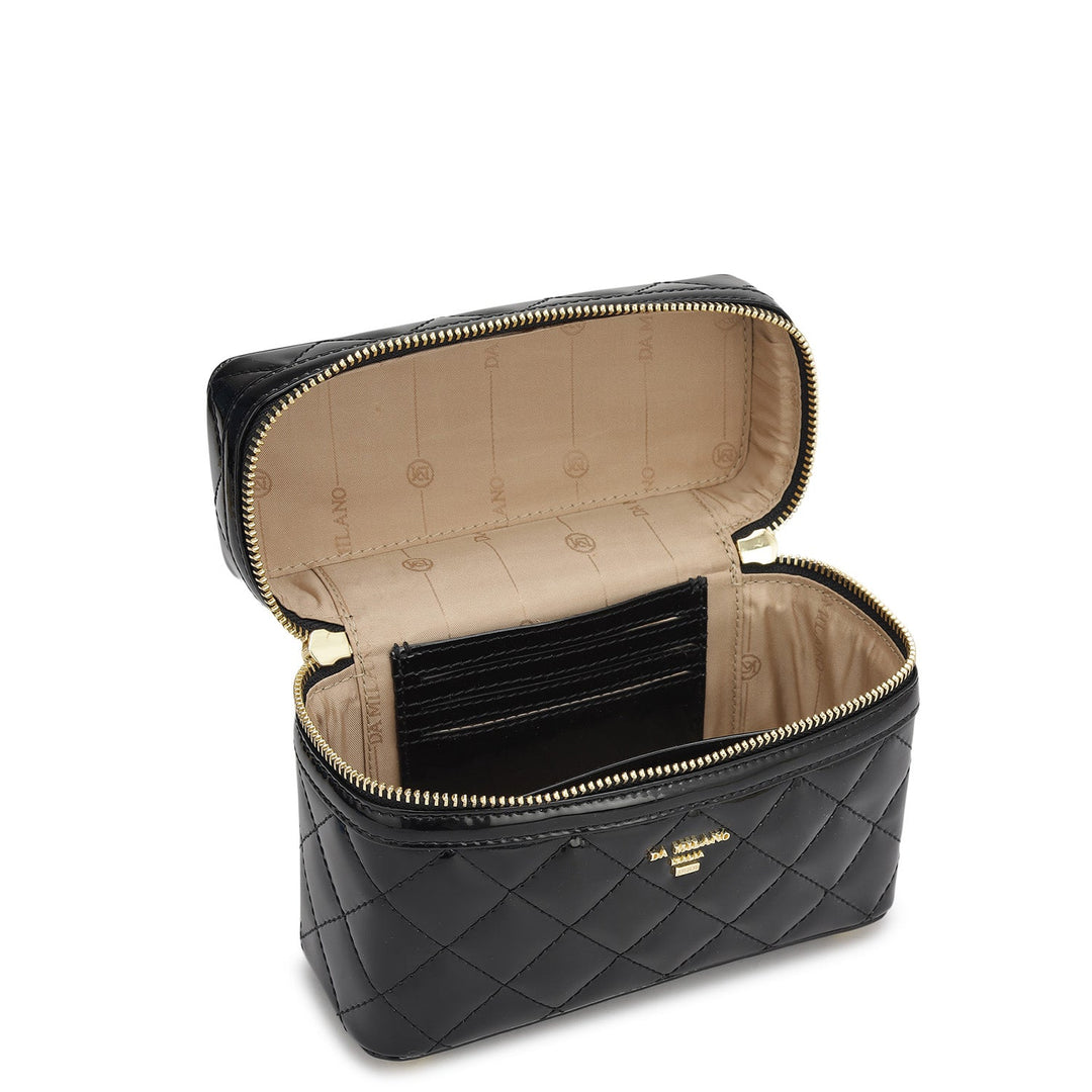 Small Patent Leather Satchel - Black