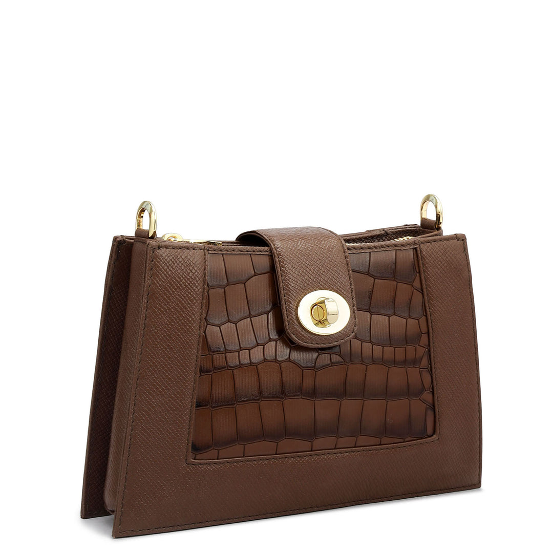 Small Croco Franzy Leather Sling - Date