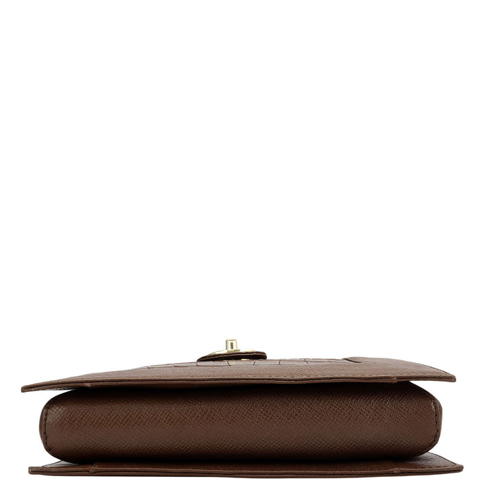 Small Croco Franzy Leather Sling - Date