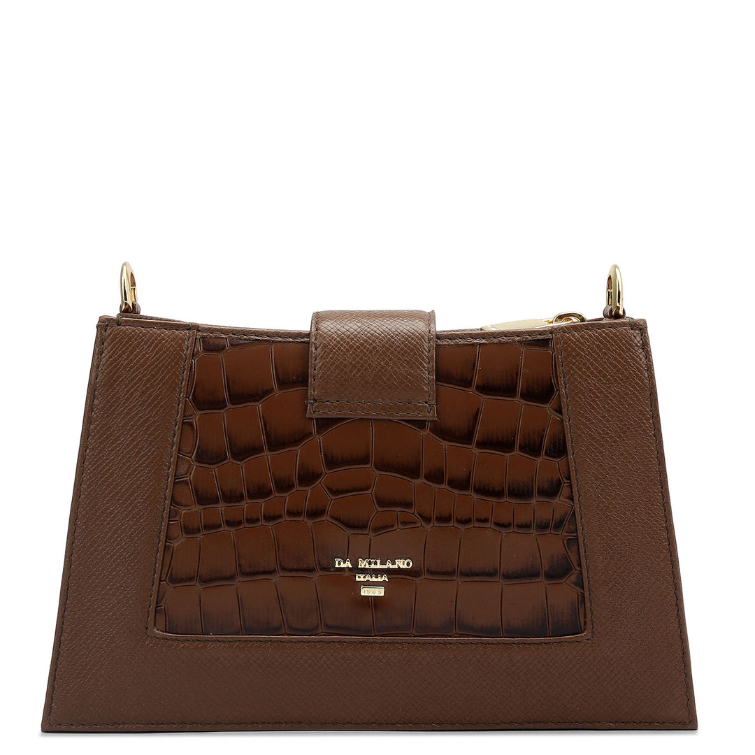 Small Croco Franzy Leather Sling - Date