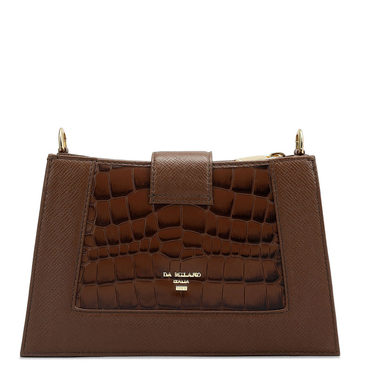 Small Croco Franzy Leather Sling - Date