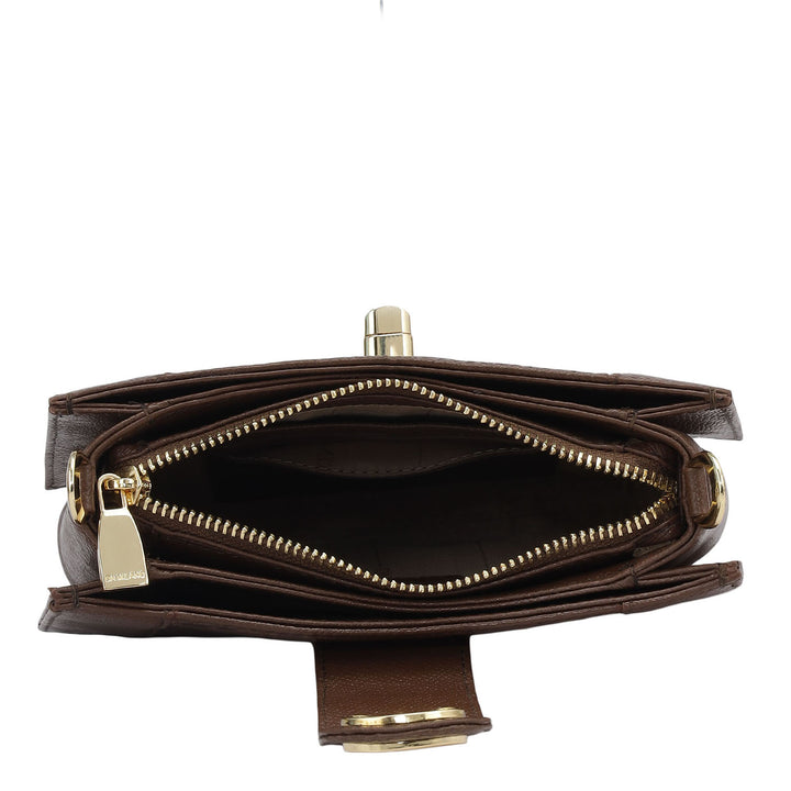 Small Croco Franzy Leather Sling - Date