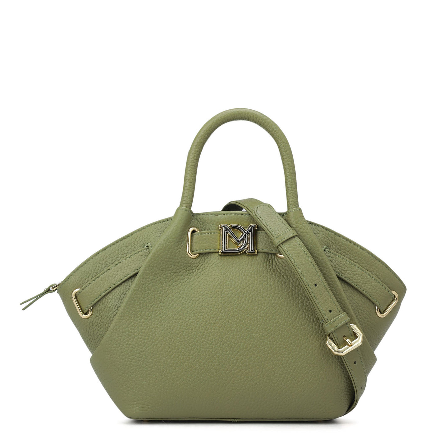 Small Wax Leather Satchel - Fern