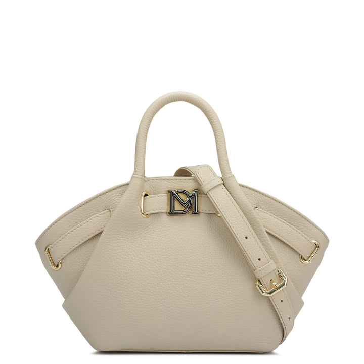 Small Wax Leather Satchel - Dove