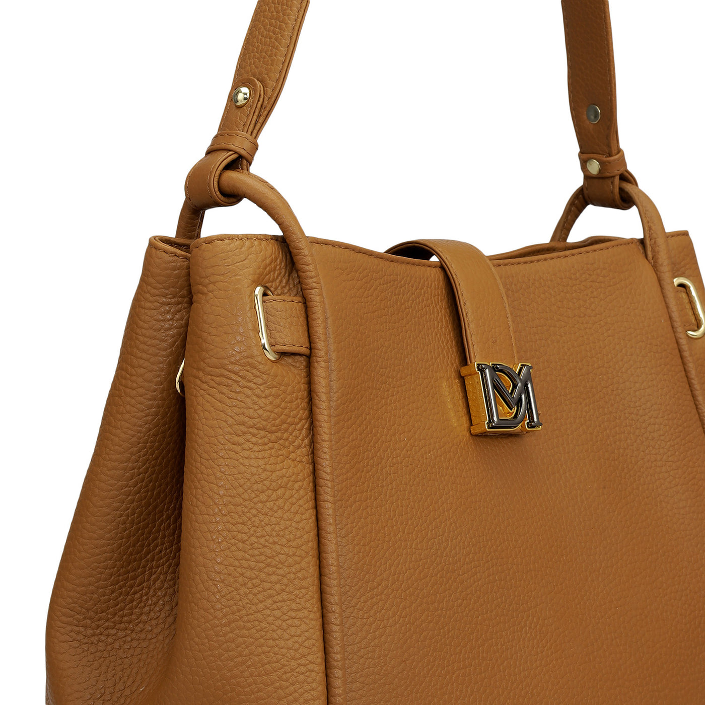 Medium Wax Leather Hobo - Caramel