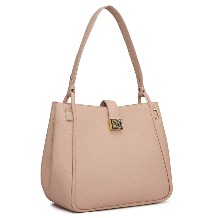 Medium Wax Leather Hobo - Feather