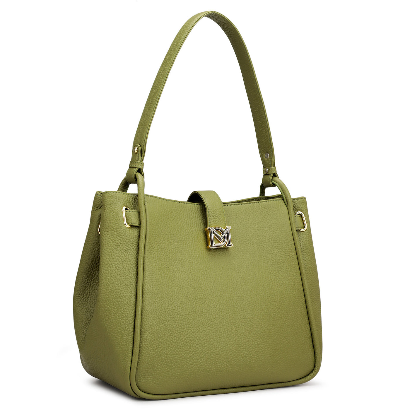 Medium Wax Leather Hobo - Fern