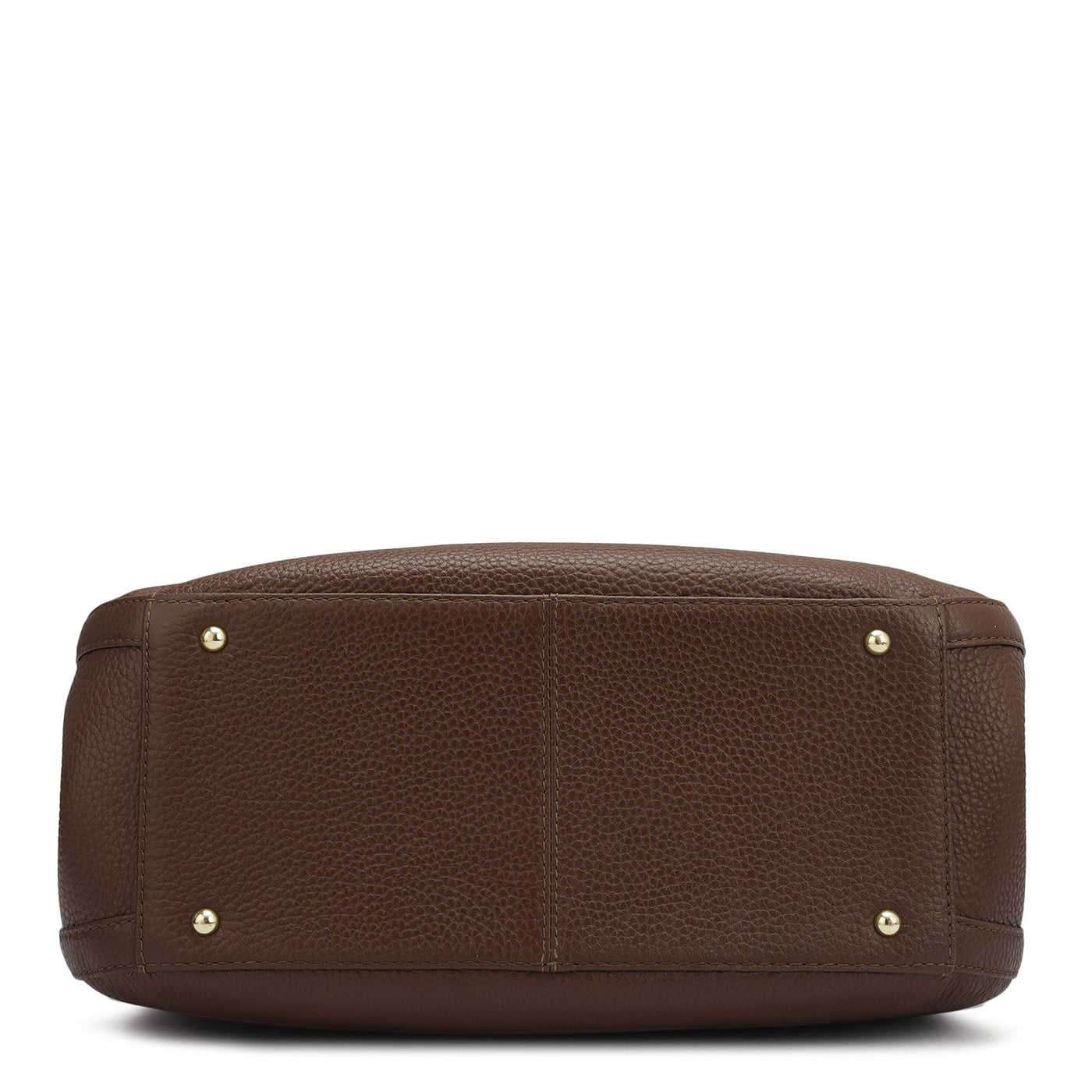 Medium Wax Leather Shoulder Bag - Espresso