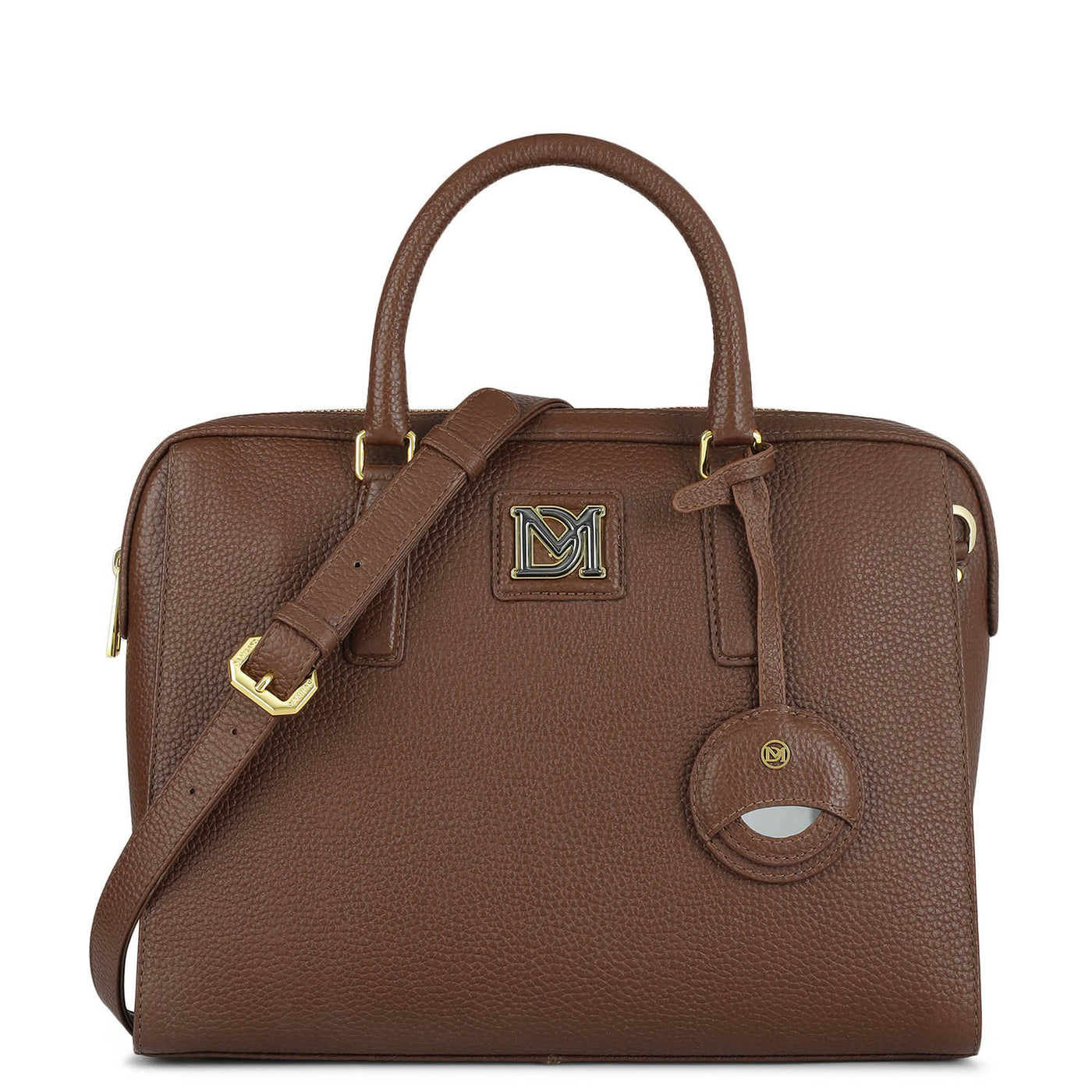 Medium Wax Leather Satchel - Espresso