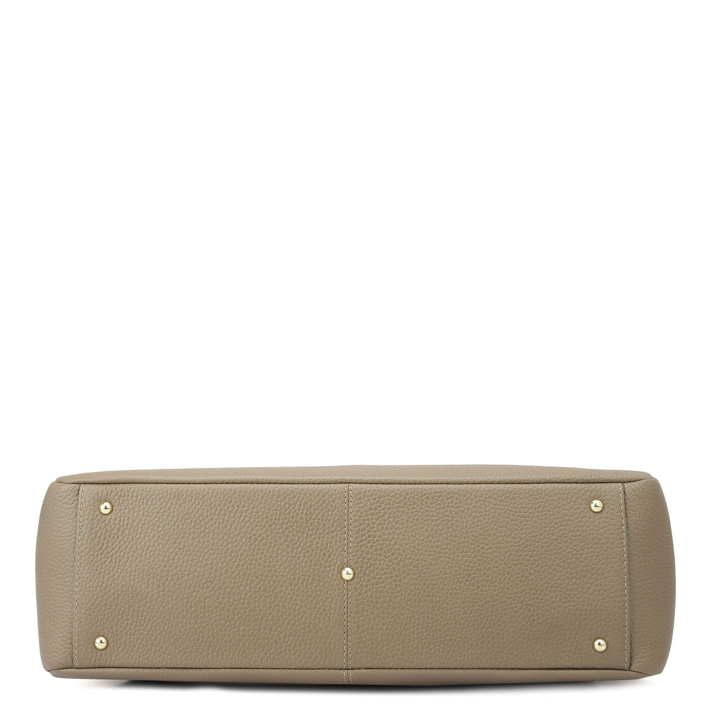 Large Wax Leather Tote - Greyish Taupe