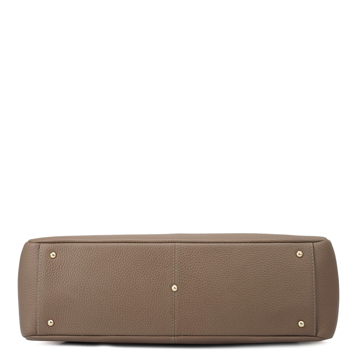 Large Wax Leather Tote - Greyish Taupe