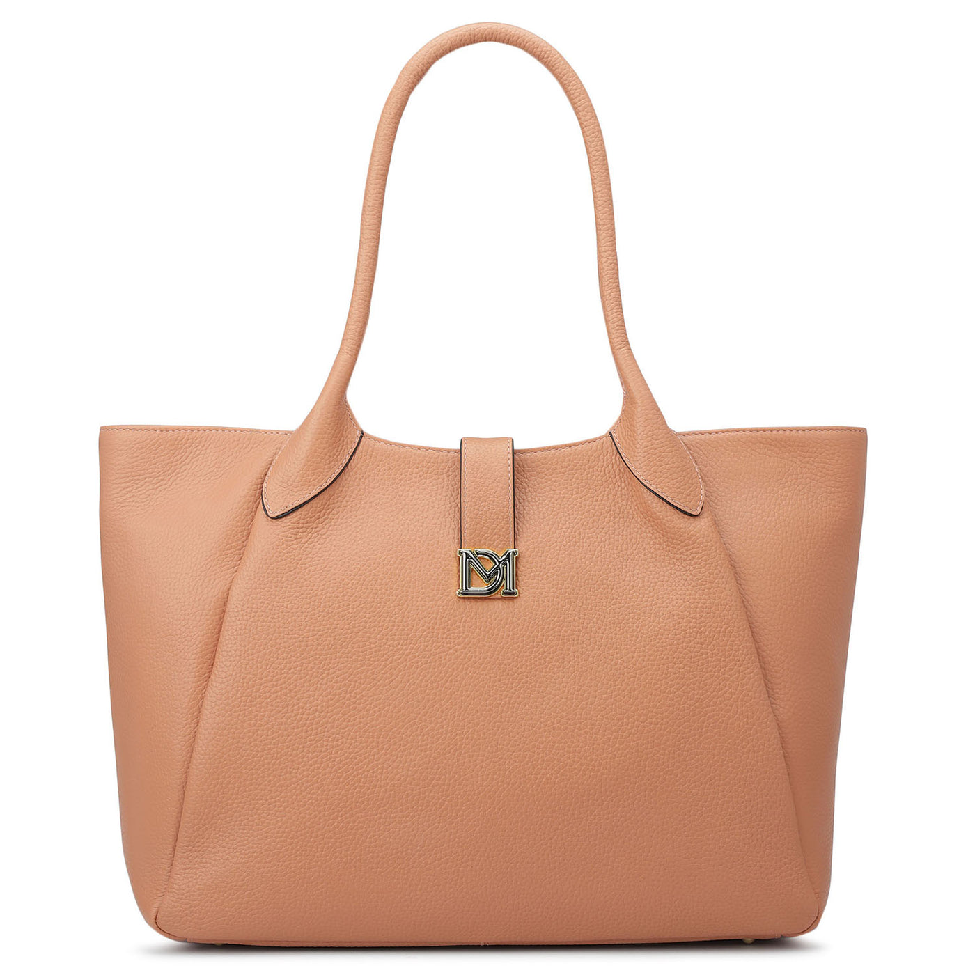 Large Wax Leather Tote - Terracotta