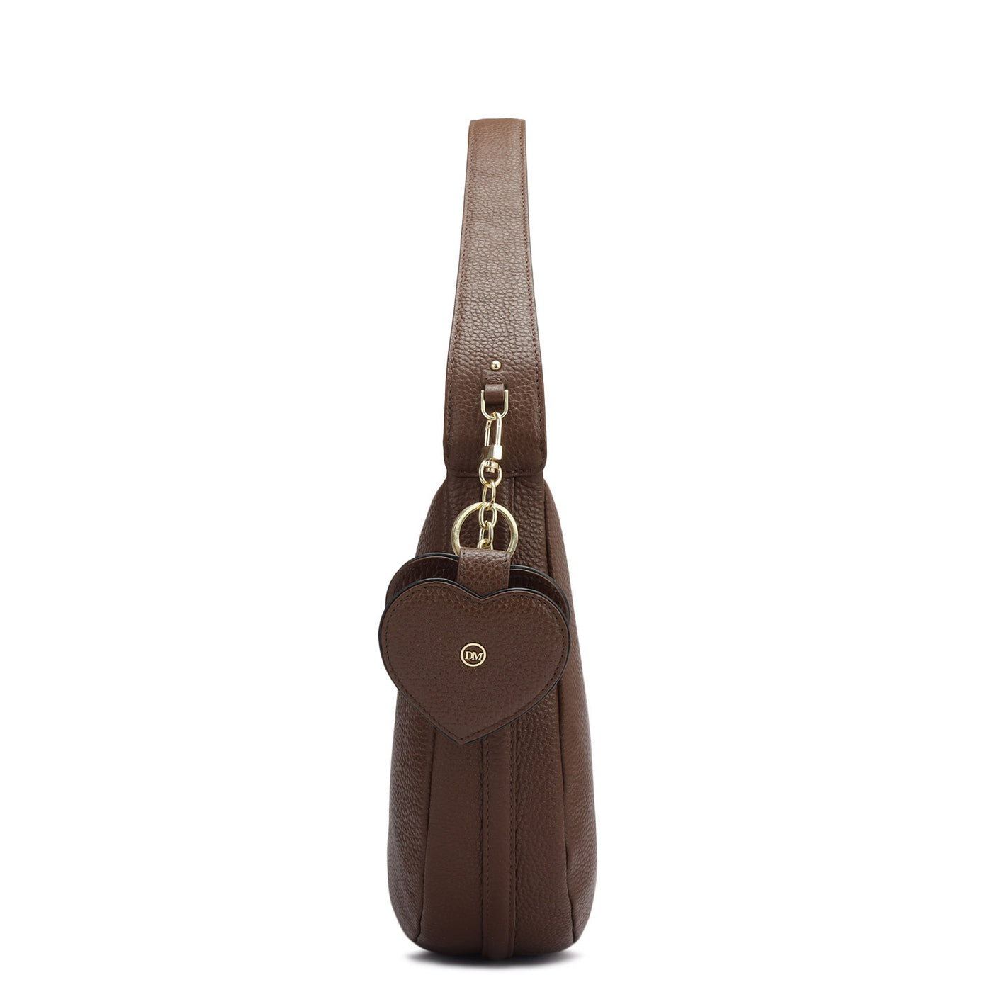 Medium Wax Leather Hobo Bag - Espresso