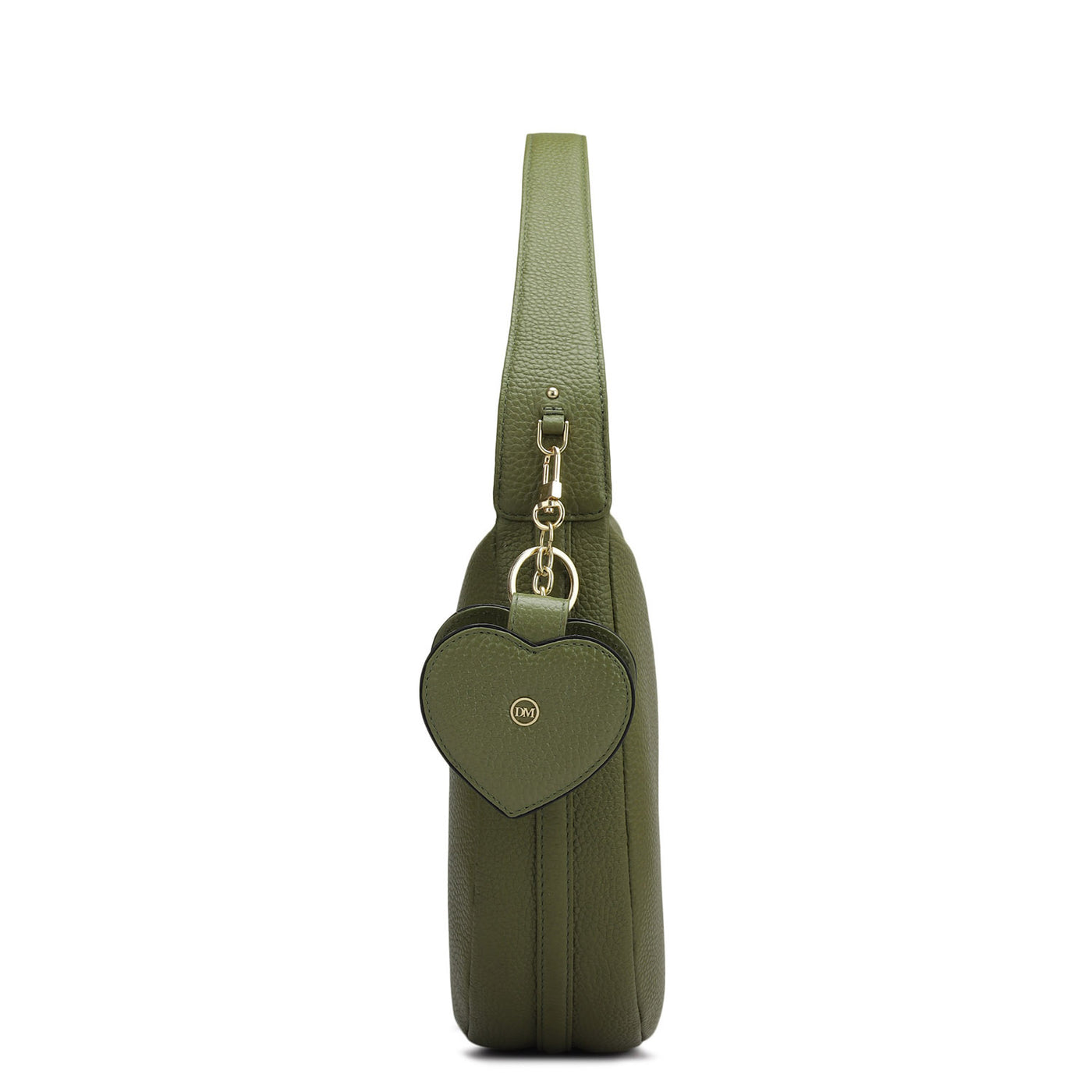 Medium Wax Leather Hobo Bag - Fern
