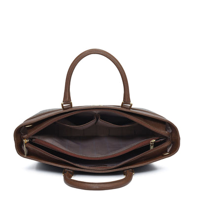 Medium Croco Franzy Leather Satchel - Date