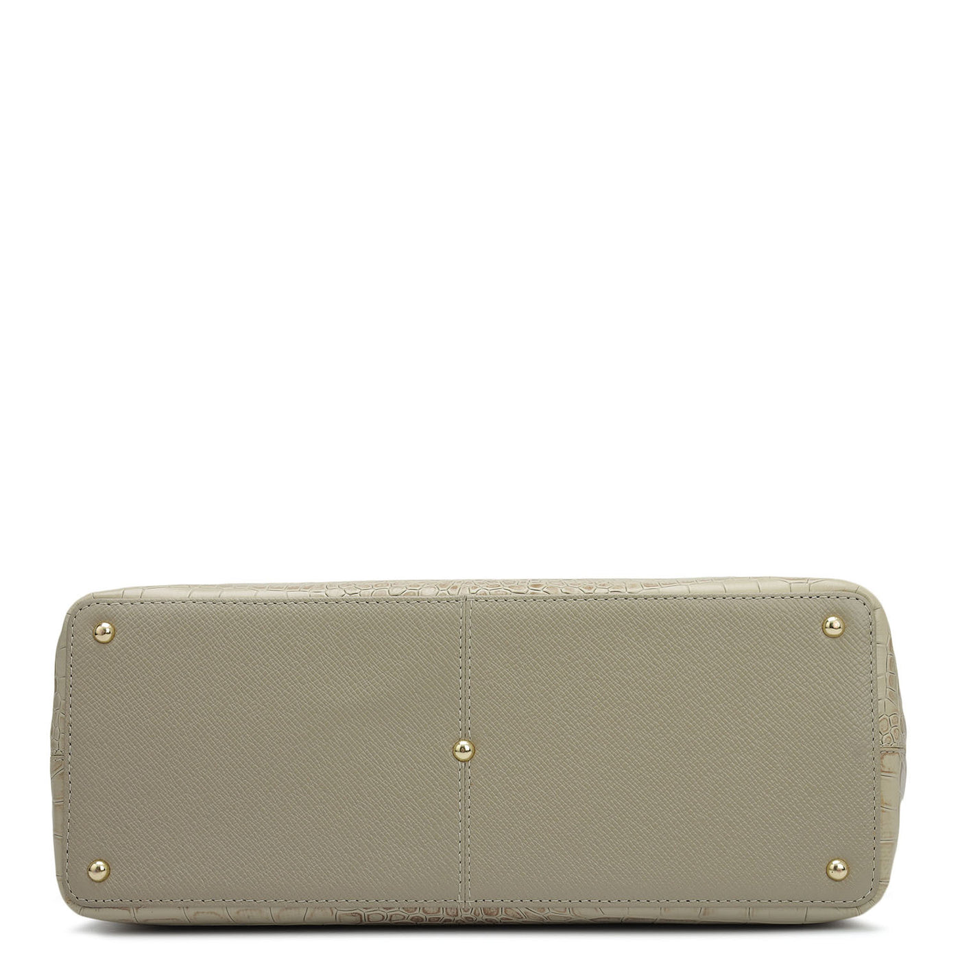 Medium Croco Franzy Leather Satchel - Frost