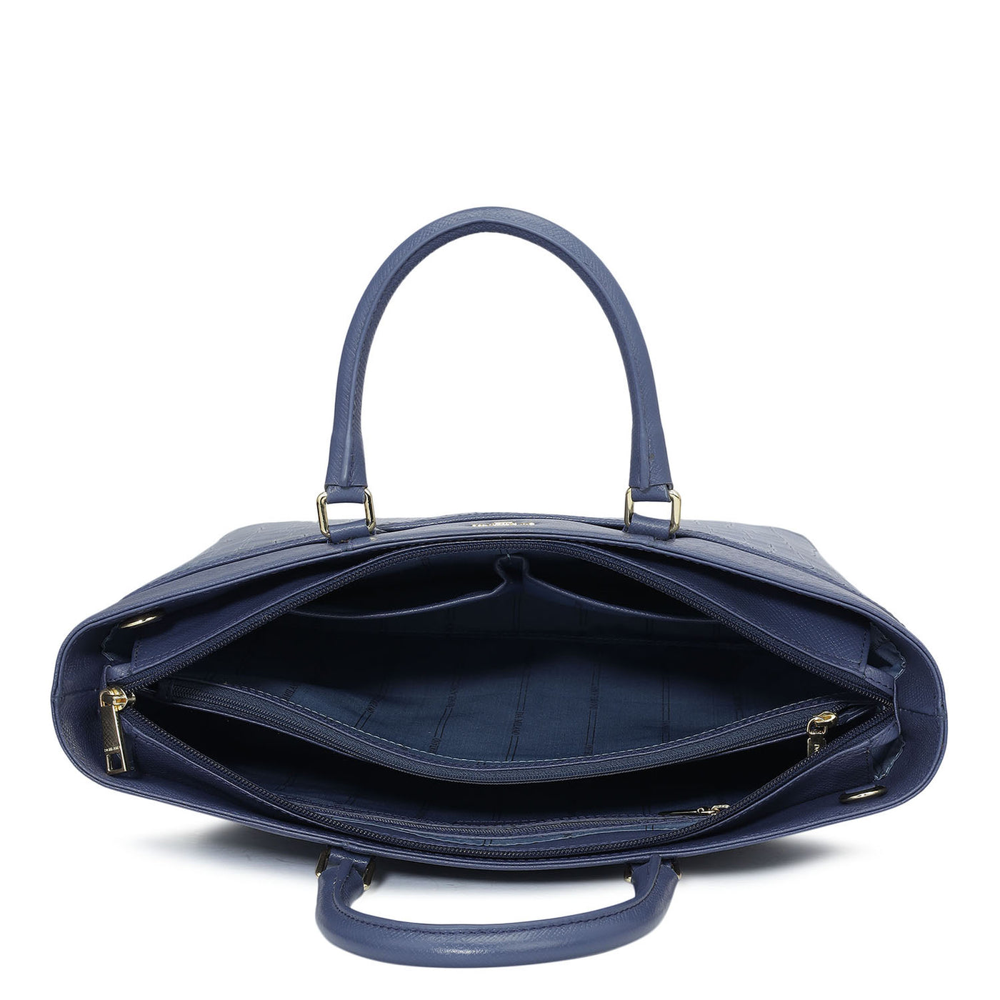 Medium Croco Franzy Leather Satchel - Stardust