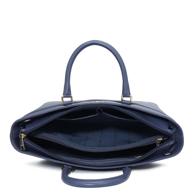 Medium Croco Franzy Leather Satchel - Stardust