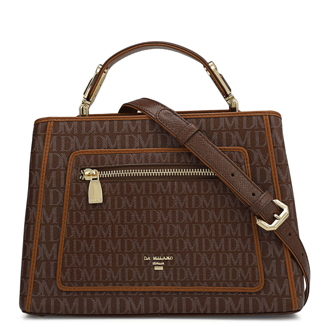 Small Monogram Leather Satchel - Date