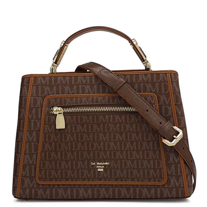 Small Monogram Leather Satchel - Date